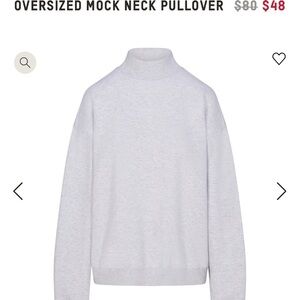 Oversized Mock Neck Pullover